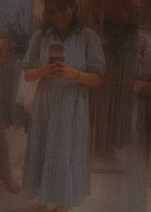 Chic Light Blue Broderie Dress