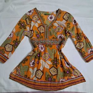 Y2k Vintage 2000s Desi Chatpati Floral Print Top