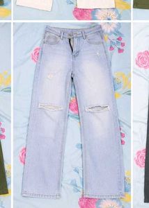 Light Wash Ripped Jeans