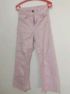 H&M Pink Wide Leg Jeans