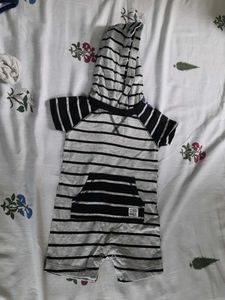 Free Delivery!!Striped Hooded Romper