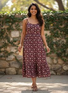Floral Print Tiered Sundress