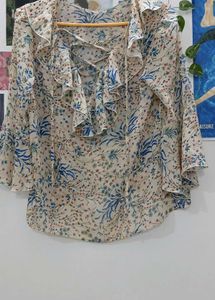 Floral Ruffle Blouse