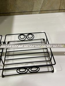 Set of 2 Black rod iron  Wire Shelves