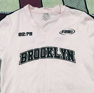Pink Brooklyn Y2K Sporty Crop Top 💕