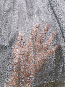 Elegant Grey Lace Skirt