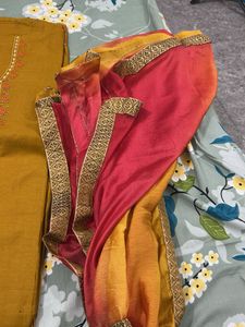 Embroidered Kurta Set with Dupatta