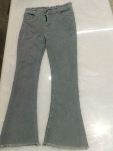 Grey bootcut jeans
