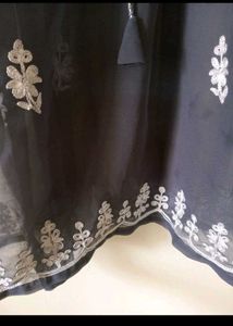 Embroidered Grey Dress