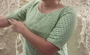 Pastel Green Self Design Straight Kurti 💚