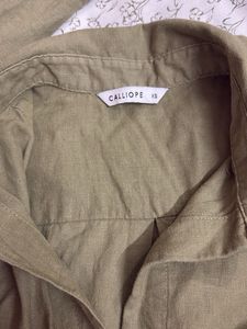 Olive Green Button-Up Shirt