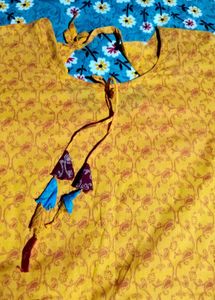Yellow Printed Kurta