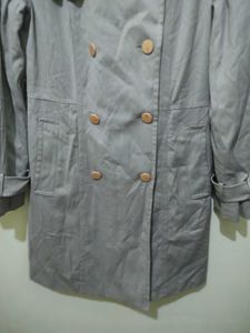 Taupe brownish grey double breasted Trench coat