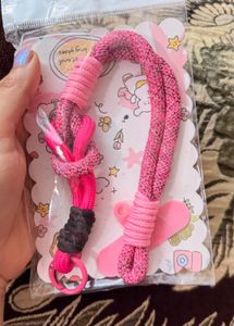 New Cute Pink Rope Lanyard