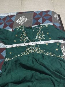 Emerald Green Embroidered Kurta
