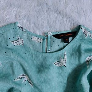 🆕 Boho Bird Print Bell Sleeve Top