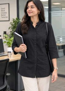 Formal Black Collared Top