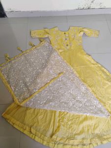 Vibrant Yellow Anarkali Gown