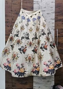 Floral Print Ethnic Skirt Blouse