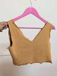 Mustard Yellow Crop Top