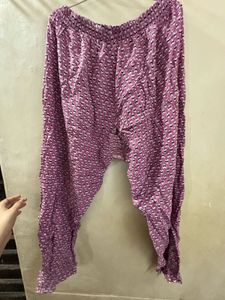 Pink Floral Print Palazzo Pants