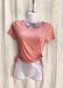 Cute Peach Ruched Side Top