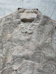 Cheongsam Sleeveless Brocade Top
