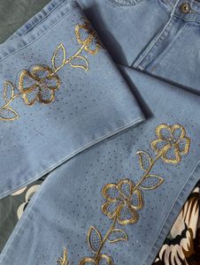 Embellished Flare Jeans
