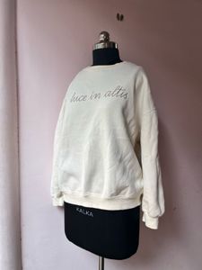 Cream 'luce in altis' Sweatshirt