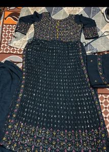 Elegant Embroidered Anarkali Kurta Set