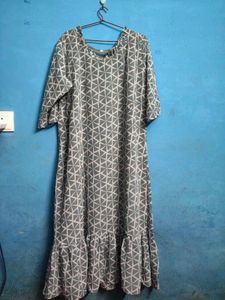 Casual Geometric Print Midi Dress
