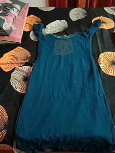 Peacock Blue Colour Kurti