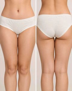 Women's White Cotton Full Brief Knickers