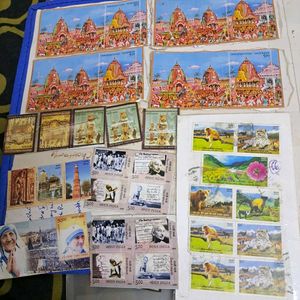 50+ cancelled Indian Stamps