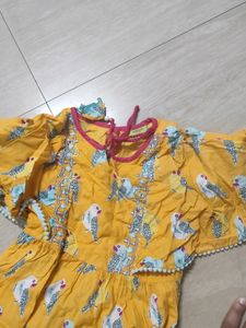 Kaftan Style Mustard Yellow Frock
