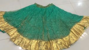 Sparkling Green & Gold Ethnic lehnga