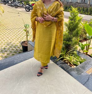 Mustard Colour Kurta Set