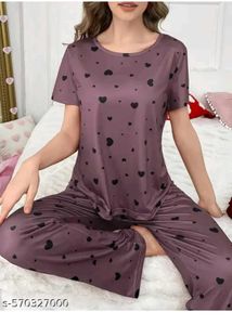 🤎Satin Night suit set🤎