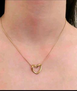 Anti tarnish Gold Heart Necklace combo