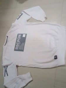 Men's White Graphic Sweatshirt
