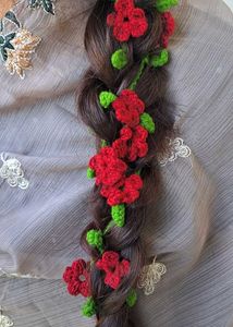 Boho Crochet Flower Hair Clip
