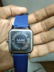 SABR Square Watch with Blue Dial