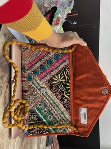 Boho Chic Embroidered Clutch