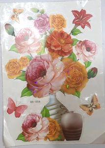 Room Decor Floor Pot  8D Sticker