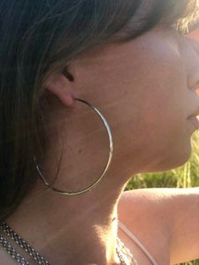 Large Silver Baddie Hoop Earrings