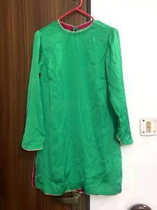 Elegant Green Kurta with pharsi salwar