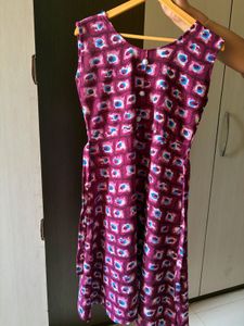 Stylish Maroon Printed frock