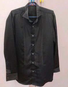 Men's Black Designer Party Shirt
