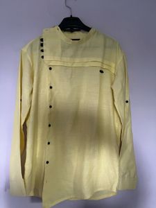 Yellow Men's Button-Up Shirt