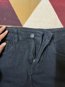 B1G1 Black Denim Mini Skirt